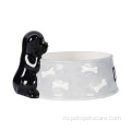 Пользовательский логотип Printed Ceramic Pet Seard Dog Bowl
